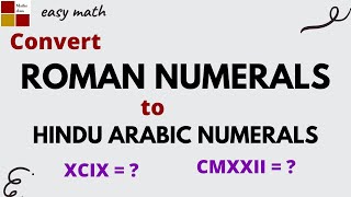 Conversion of Roman Numerals to Hindu Arabic Numerals Grade 6CBSENCERT romannumerals [upl. by Nosoj]