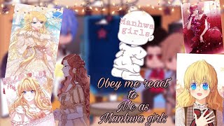 •obey me•react to Mc as Manhwa girlsReplaced AuREAD THE DESC [upl. by Annahavas486]