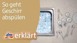 dm erklärt Haushalt für Einsteiger  Geschirr abspülen [upl. by Bertold]