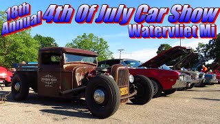 Car Show in Watervliet Michigan  18th Annual 4th of July Car Show [upl. by Obidiah943]