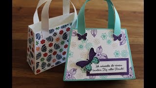 Handtasche in Trapezform mit Stampin  UP Produkten [upl. by Sesylu]