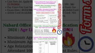 Nabard Office Attendant Online Form 2024 [upl. by Nylireg]