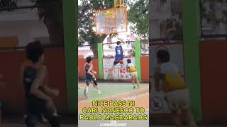 NICE PASS NI CARL NONESCO TO PAOLO MAGDARAOG  THE COMMISSIONERS MIDGET 16U BASKETBALL LEAGUE S5 [upl. by Akital]