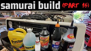 Samurai Build Part 16 Oils Fluids and Test Drive [upl. by Aicilaana]