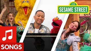 Sesame Street Celebrity Songs Compilation with Elmo and Friends [upl. by Anerrol409]