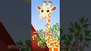 Song for kids  Giggly Giraffe  Learn by singing with animals  Musique pour enfant  Short version [upl. by Malarkey]