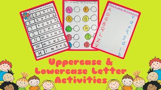 Uppercase amp Lowercase Letters Activities for PreK  Letters Worksheets for Playgroup Kids [upl. by Collar541]