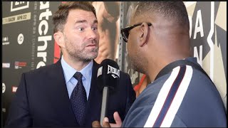 EDDIE HEARN IS CONFRONTED BY CLIFTON MITCHELL WHO GOES ON INTERVIEW RAMPAGE  FEAT JOE CORDINA [upl. by Epperson919]