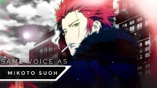 Characters with the same voice actor as Mikoto Suoh [upl. by Enalb]