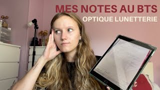 Mes notes au BTS Optique Lunetterie [upl. by Alioz]