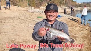 San Diego Bfs Trout fishing Lake Poway 2023  2024 Season [upl. by Nuawtna]