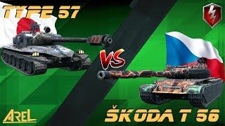 Type 57 vs Skoda T 56  WoT Blitz  quick comparison and gameplay [upl. by Dulci]