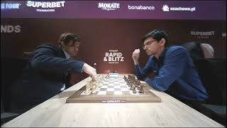 Magnus Carlsen vs Anish Giri  Superbet Rapid amp blitz Poland 2024 [upl. by Maryjane]