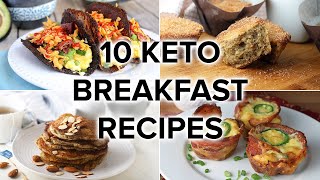 10 Keto Breakfast Recipes that ARENT Just Eggs [upl. by Nnairb]