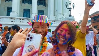 INSANE Holi Festival in Kathmandu 🇳🇵 Colorful Madness with Chinese Friends [upl. by Nana177]