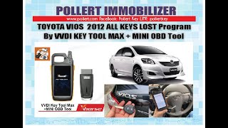 Toyota Vios 2012 All keys lost Program with Vvdi Key Tool Max and Mini Obd Tool [upl. by Kurth]