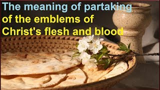 89 The meaning of partaking of the emblems of Christs flesh and blood Jehovahs W [upl. by Itsa]