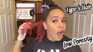 I TRIED Hair Paint Wax  Curls Unleashed Color Blast Sangria  Type 4 Hair Low Porosity [upl. by Coopersmith]