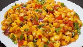 Masala Corn  Sweet Corn Chaat  Sweet Corn Recipe  Veg Feast [upl. by Innep408]