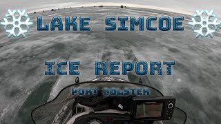 Lake Simcoe Ice Report Jan 2824 [upl. by Nyliuqcaj]