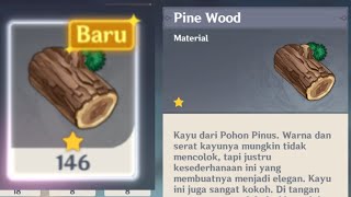 Pine wood location Farming route pine wood  genshin impact [upl. by Lorie867]