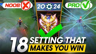 18 PRO PLAYER SETTINGS THAT WILL INSTANTLY MAKE YOU WIN EVERY GAME [upl. by Attiuqihc]