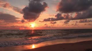 Puesta de sol en playas del sur con olas del mar para apaciguar la mente el espíritu y el alma [upl. by Robers]