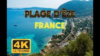 Èze plage France Beautiful views with calm music [upl. by Acsirp]