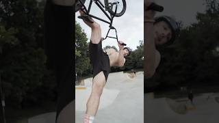 Caelan Mumford rips at Horsham Skatepark on BMX rideukbmx ukbmx bmx skatepark [upl. by Arreis]