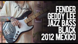 Fender Geddy Lee Jazz Bass Black 2012 Mexico [upl. by Jeniece]