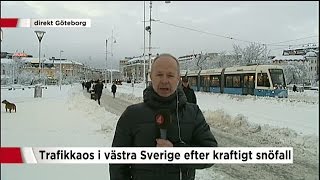 Blooper quotJag har inte sett en enda spårvagnquot  Nyheterna TV4 [upl. by Nakre]