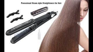 Salon Professional Steam Hair Straightener [upl. by Sihtnyc546]