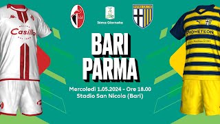 BARI  PARMA  SERIE B 202324  DIRETTA LIVE CRONACA STATISTICHE amp CAMPO 3D [upl. by Zaragoza]