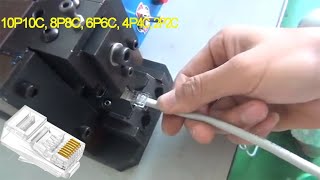 RJ45 crimping tutorialhow to crimp cat6 cable by using rj45 crimper amp rj45 crimping machine Review [upl. by Mallorie]