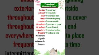 prepositional phrase with quotfromquot prepositionalphrases englishlearning [upl. by Berey]