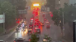 Tbilisi Heavy Rain near Vake Park  May 30 2024  ძლიერი წვიმა თბილისში [upl. by Oinotnanauj902]