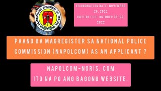 PAANO MAGAPPLY NG NAPOLCOM HOW TO REGISTER  NEW GUIDELINES AND PROCEDURES [upl. by Bing]