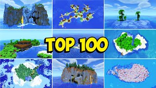 TOP 100 SURVIVAL ISLAND SEEDS for Minecraft 121 Java amp Bedrock [upl. by Nwahsyt]