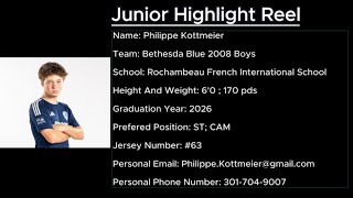 Philippe Kottmeiers Junior Highlight Reel [upl. by Aitital199]