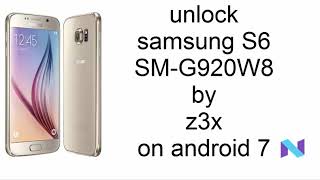 S6 G920W8 unlock network by z3x [upl. by Irrab494]