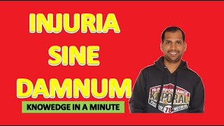 INJURIA SINE DAMNUM  Knowledge in a Minute  One Minute Video to Know a Concept [upl. by Enyawad]