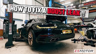 BOOST LEAKS  HOW TO FIX YOUR PORSCHE porsche 992turbos 911turbos [upl. by Epner]