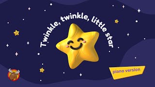 Twinkle Twinkle little Star Piano Lyrics [upl. by Ialocin]