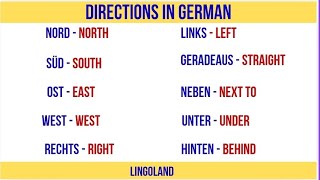 Directions in German [upl. by Gretchen318]