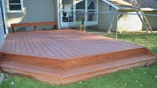 How to Build a Ground Level Deck [upl. by Ahsinna]