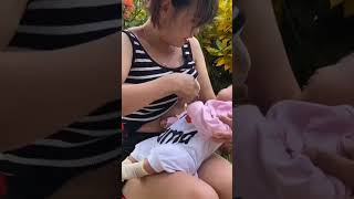 baby breastfeeding cute breastfeedingmoms shortvideo newborn baby foryou trending shorts [upl. by Ethelred399]