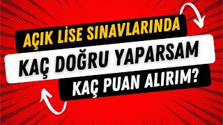 Açık Lisede 45 Puan Geçer mi Açık lisede 45 puan kaç kredi [upl. by Aihsirt620]