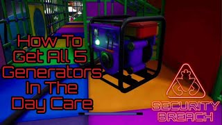 How to get all the Security Breach Daycare Generators  FNaF Security Breach  With RyeRye29 [upl. by Animor]