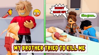 😰 MY BROTHER TRIED TO KILL ME FULL Shorts Compilation  Roblox [upl. by Eceirtal442]