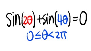 trigonometric equation sin2xsin4x0 with 8 solutions AP precalculus trig tutorials [upl. by Odin665]